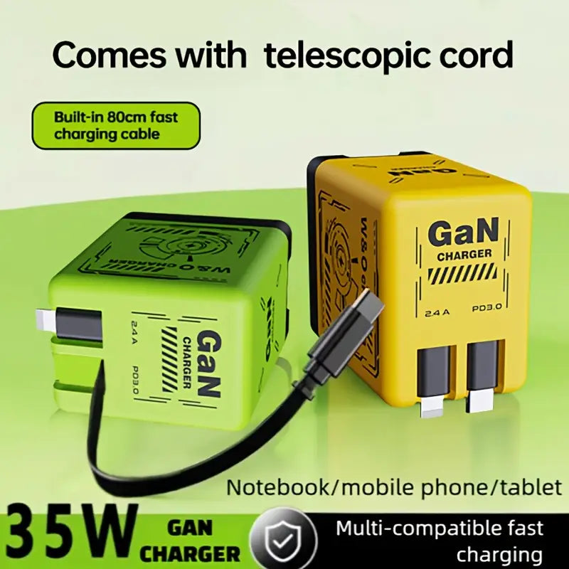 BEST RETRACTABLE FAST-CHARGING CABLE OUTLET-35 W RAPID OUTPUT