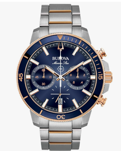 Top Tier Bulova Men'S Marine Luxury Watch- Star Series- Rose Gold.