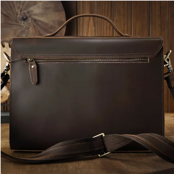 Vintage Style Genuine Leather- Travel Duffel Bag for Men.