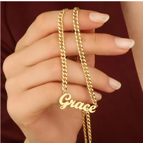 Chain Customized Named Necklace For Women.