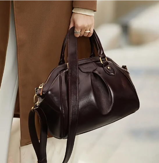 LUXURY HANDBAG FOR WOMEN VINTAGE HIGH QUALITY FIRST LAYER COWHIDE.